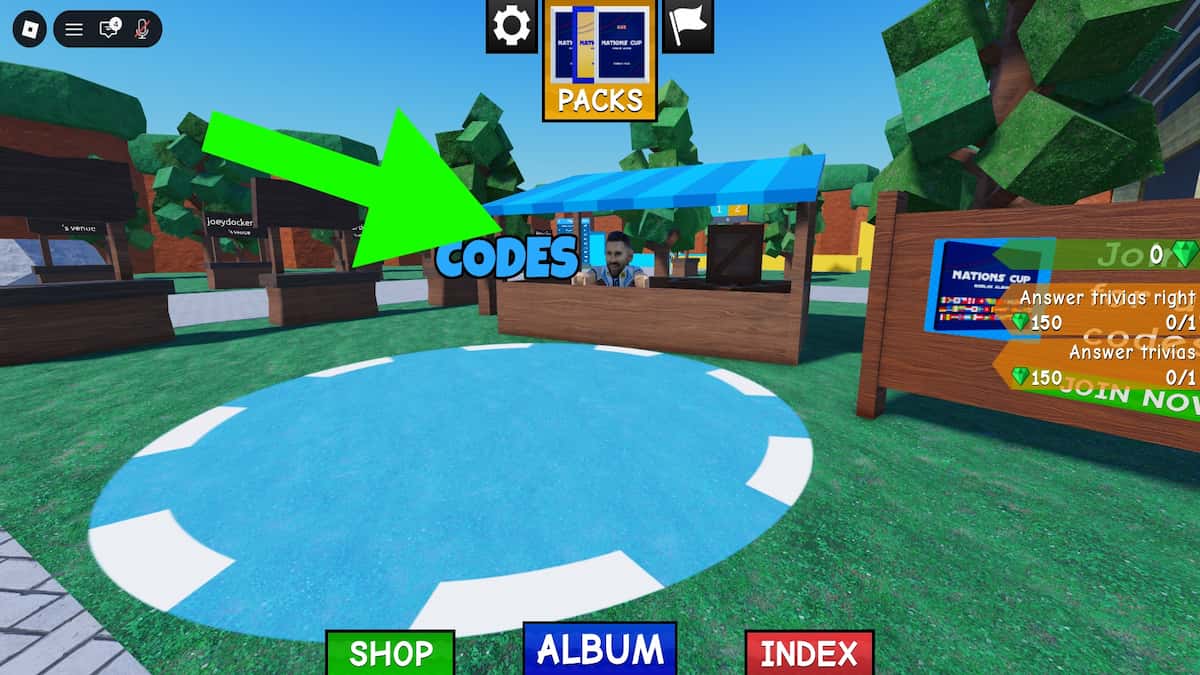 Roblox Football Stickers code stand.