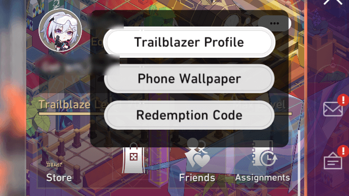HSR Codes - In-Game Redemption