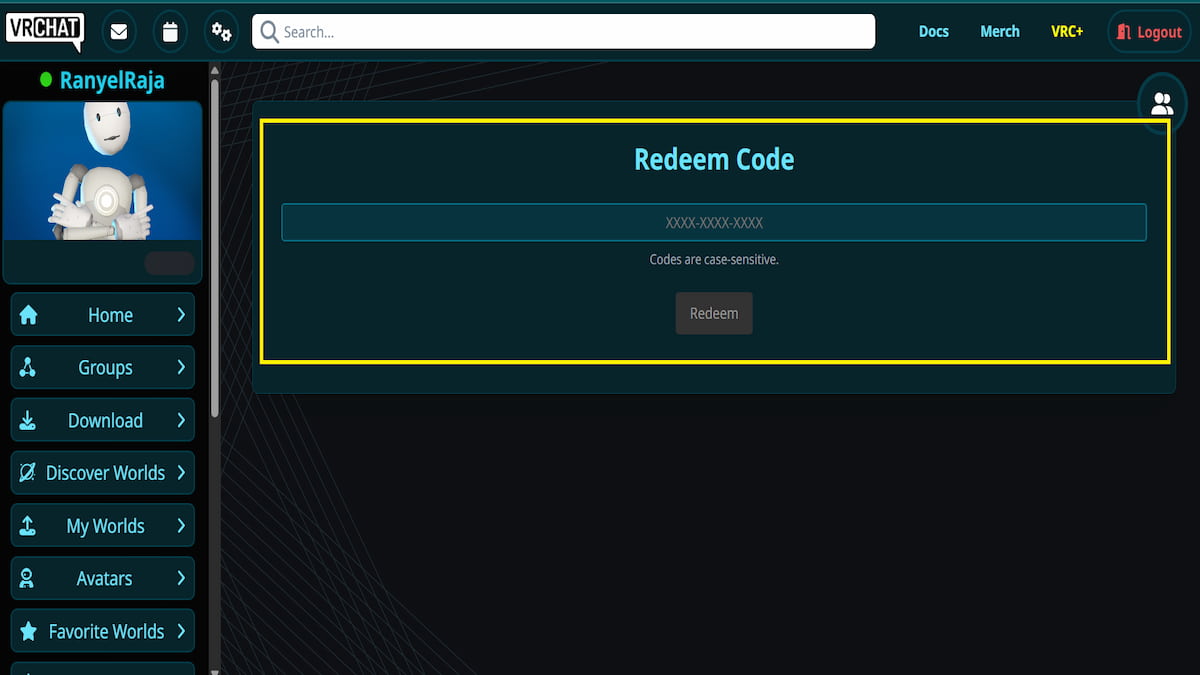 VRChat codes – Redeem VRChat Codes