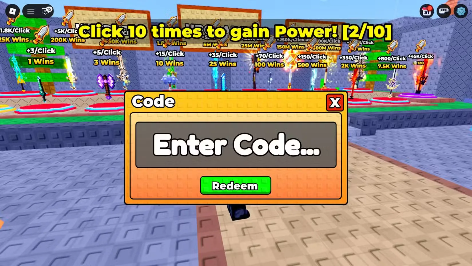 How to redeem codes in +1 Loot Evo