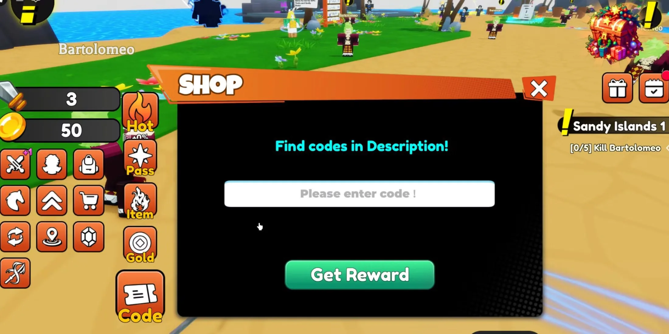 How to redeem codes in +1 Unlimited World
