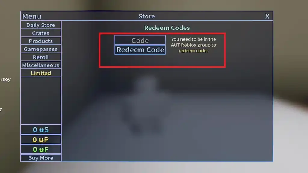 How to redeem codes in A Universal Time