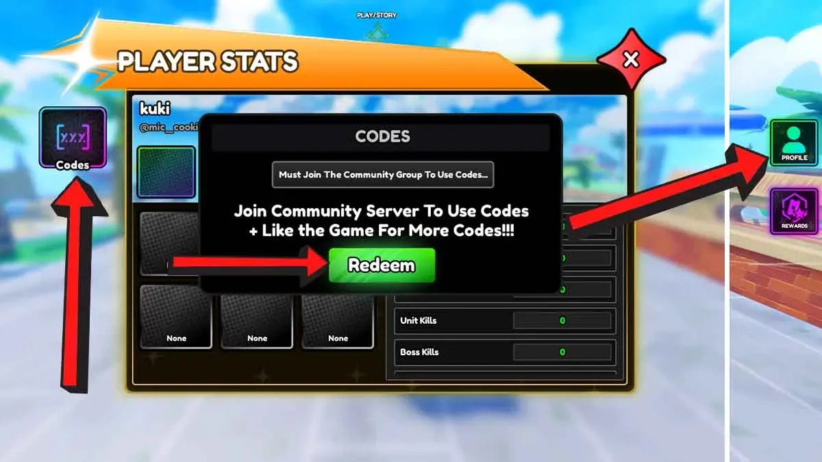 How to redeem codes in Anime Battle Front