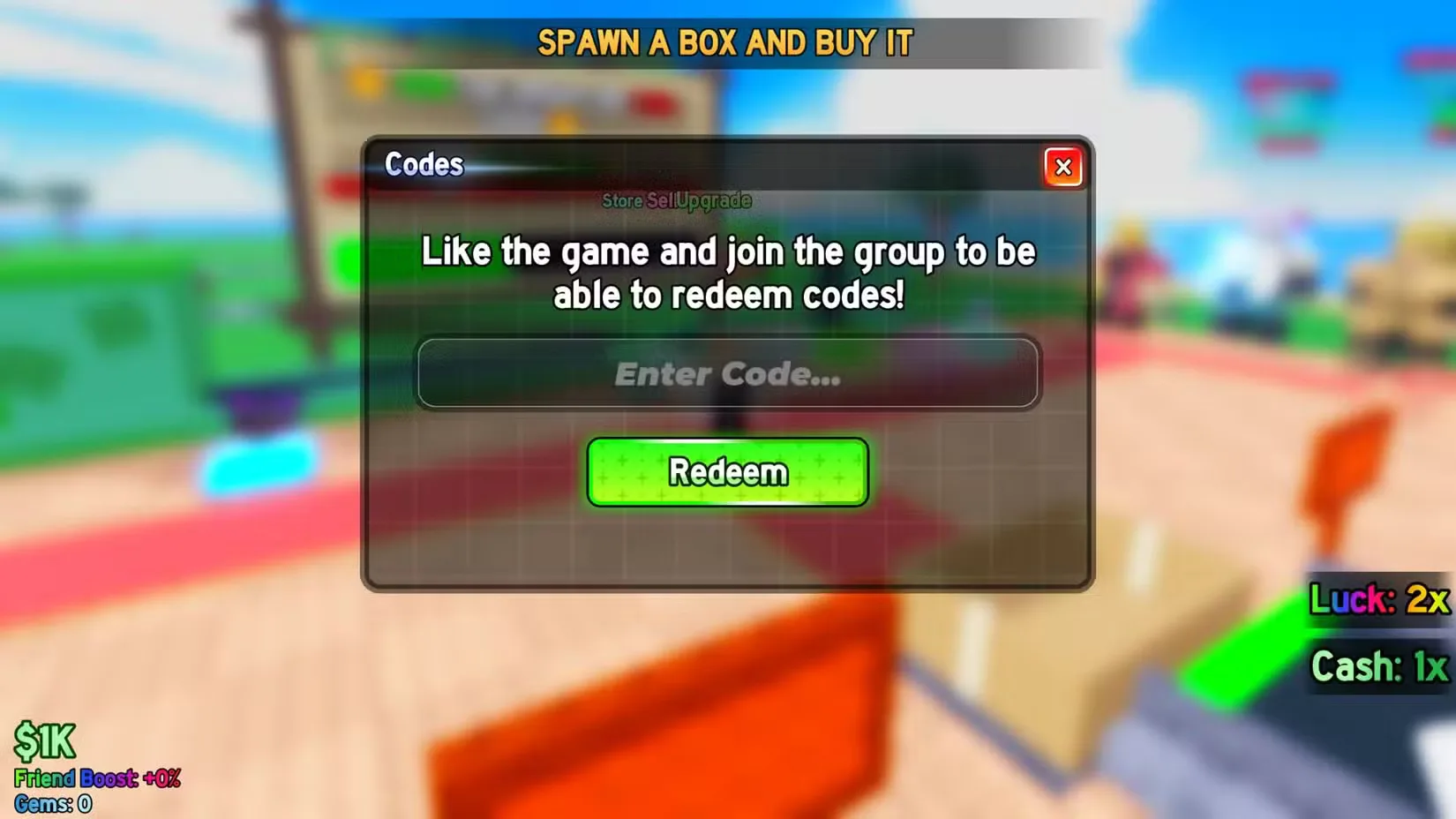 How to redeem codes in Anime Box Farm