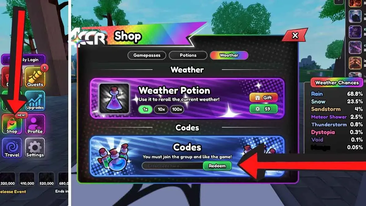 How to redeem codes in Anime Card Crusade