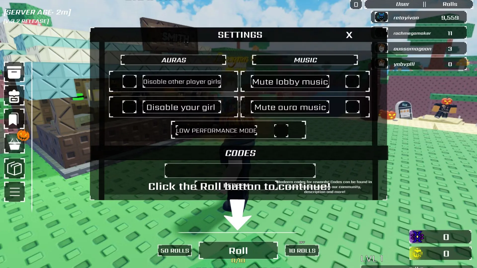 How to redeem codes in Anime Girl RNG