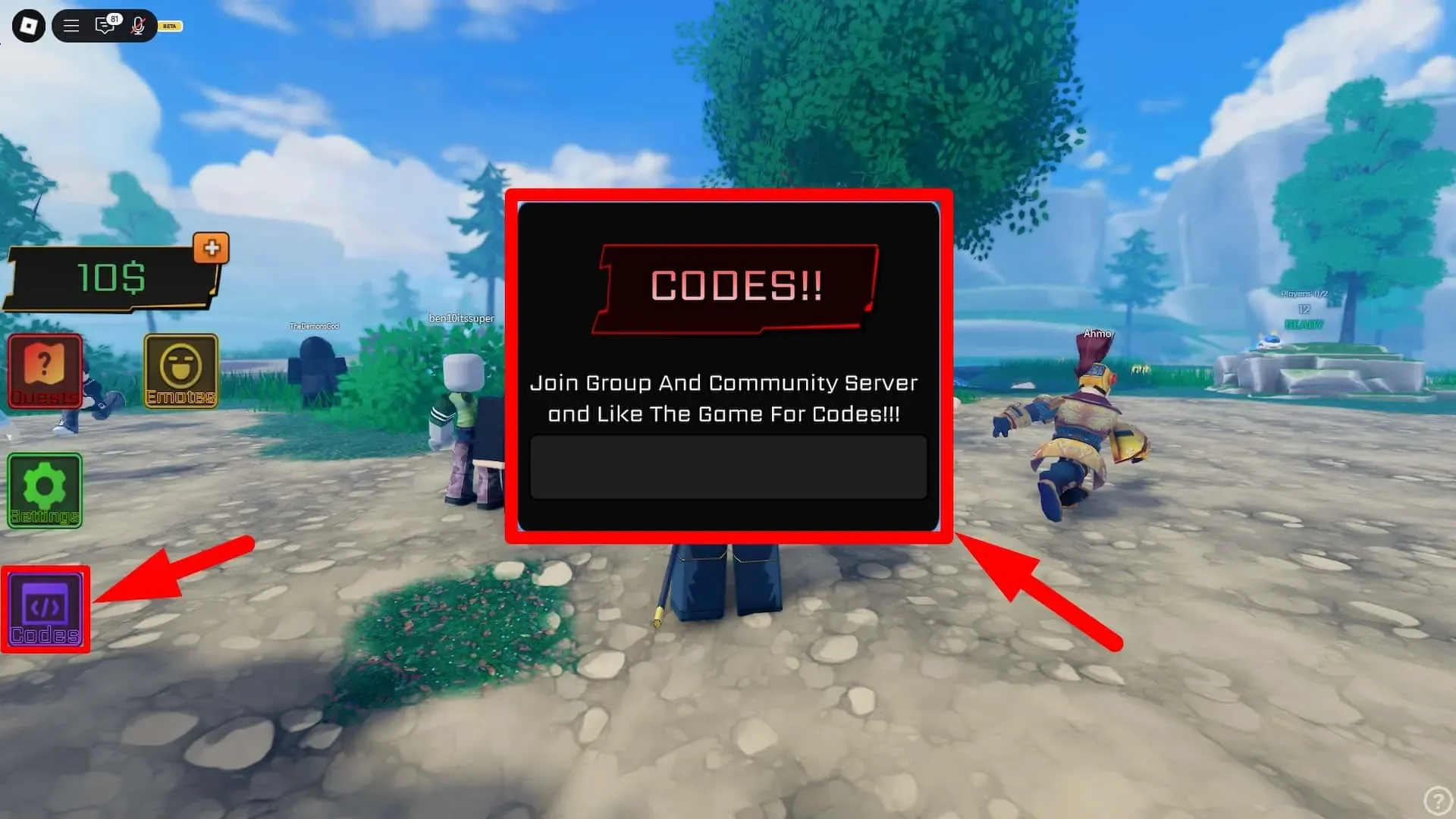 How to redeem codes in Anime Rails