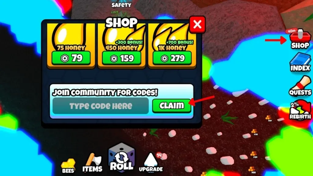 How to redeem codes in Axe RNG