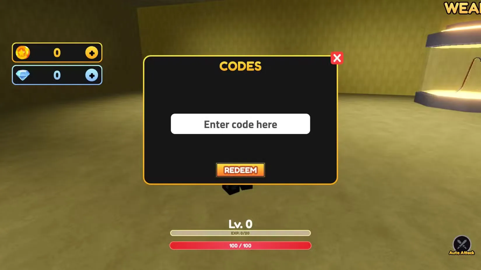 How to redeem codes in Backrooms Simulator