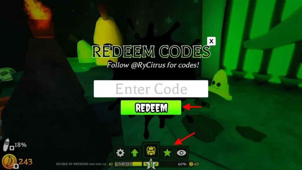 How to redeem codes in Banana Eats