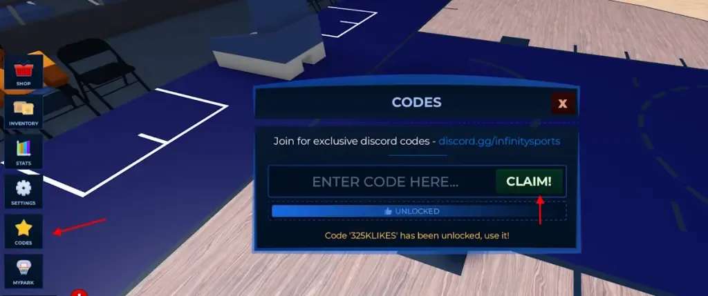 How to redeem codes in Basketball Legends