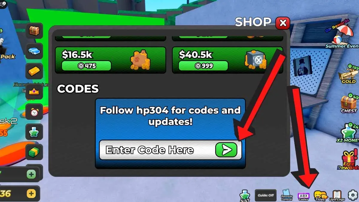 How to redeem codes in Be a Director