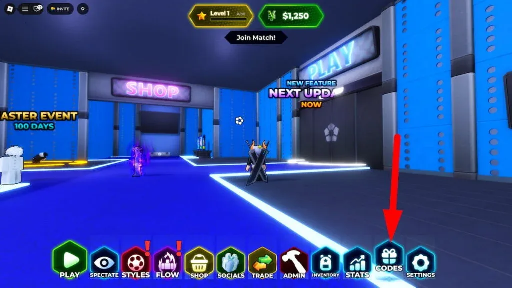 How to redeem codes in BL R Recreation