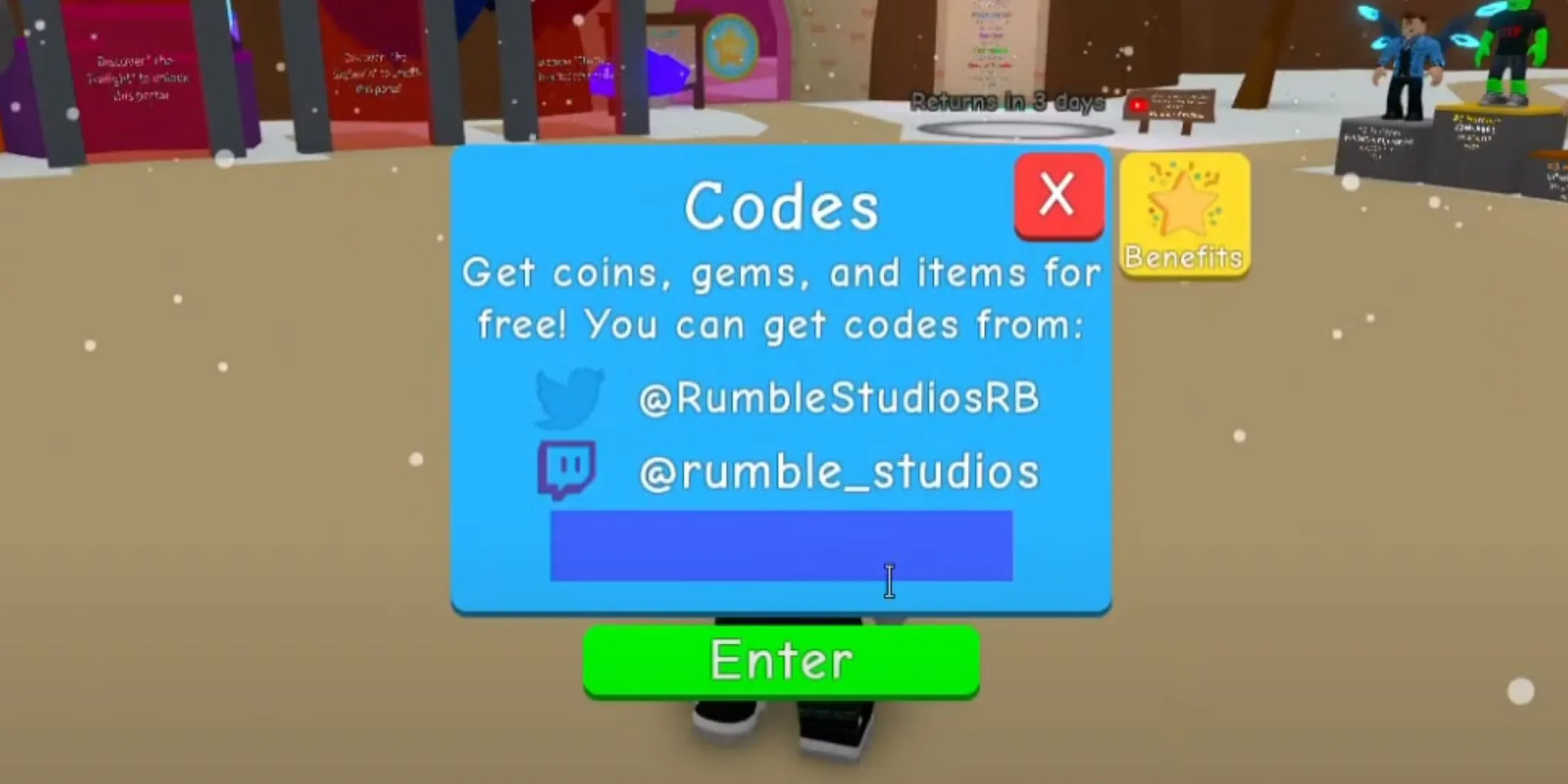 How to redeem codes in Bubble Gum Remixed