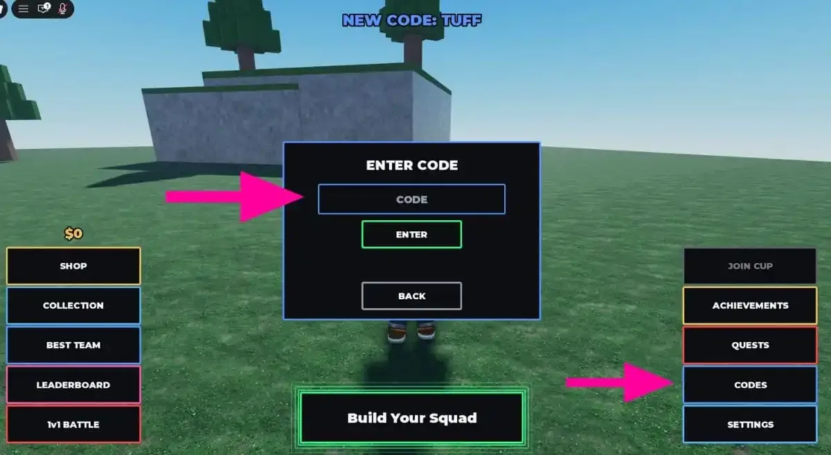 How to redeem codes in Build A Basketball Team