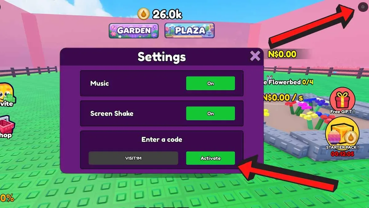 How to redeem codes in Build your Butterfly Garden