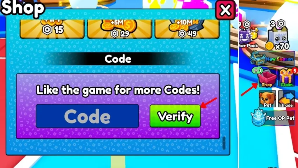 How to redeem codes in Climb Waterslide and Slide