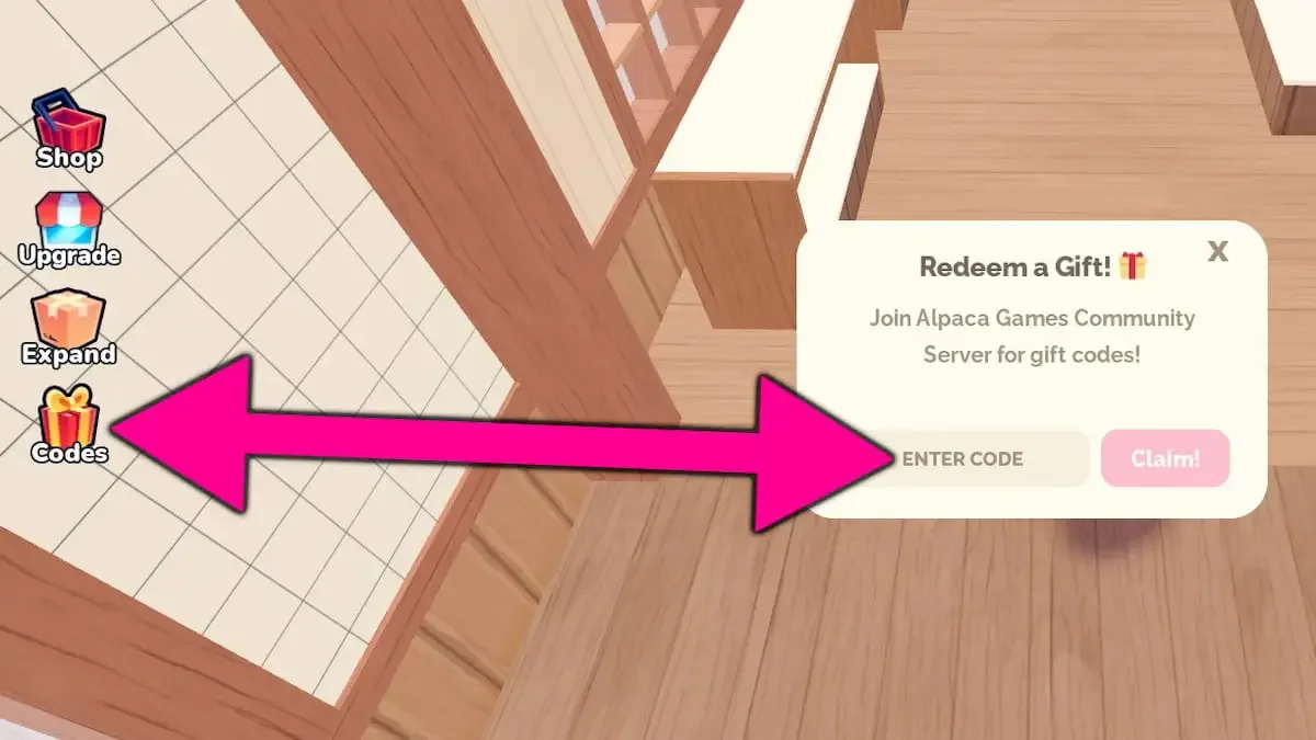 How to redeem codes in Cook and Sell