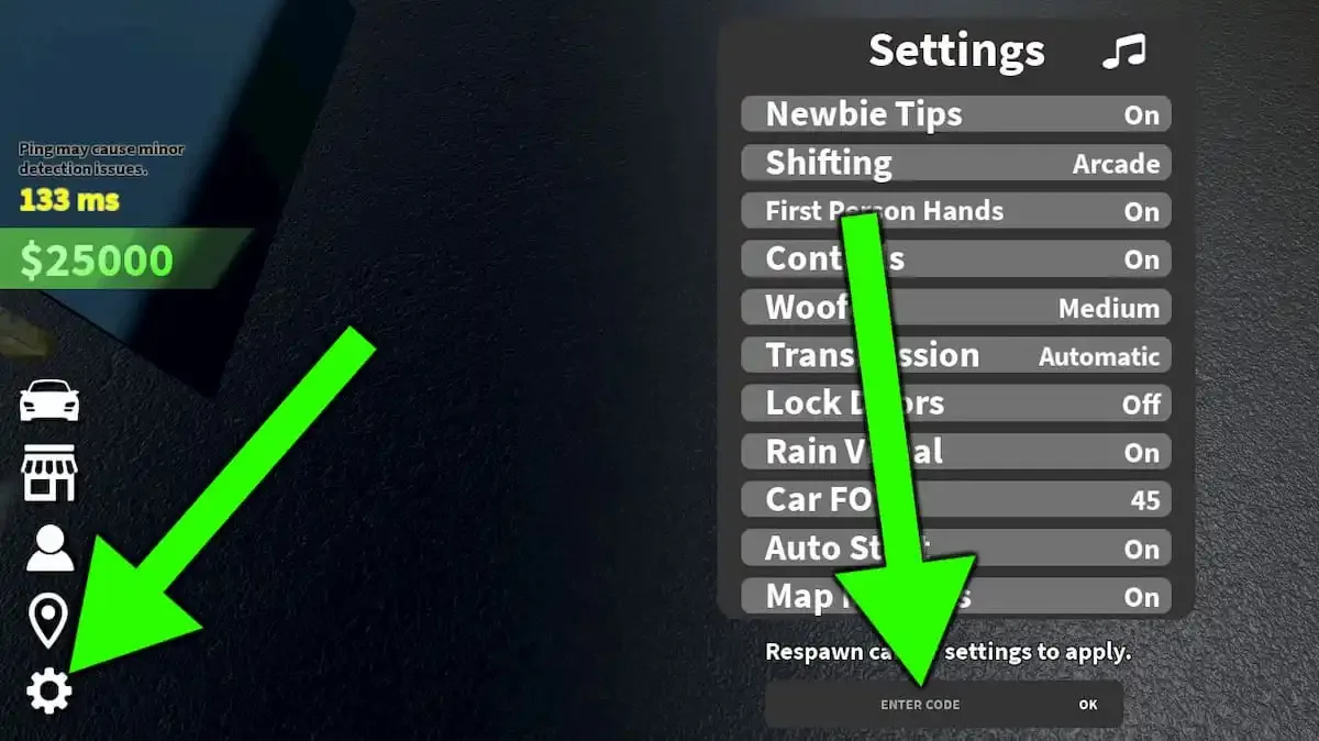 How to redeem codes in Corsa Legends