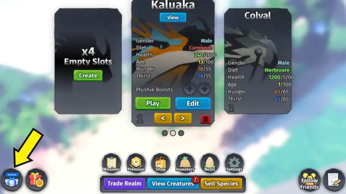 How to redeem codes in Creatures of Sonaria