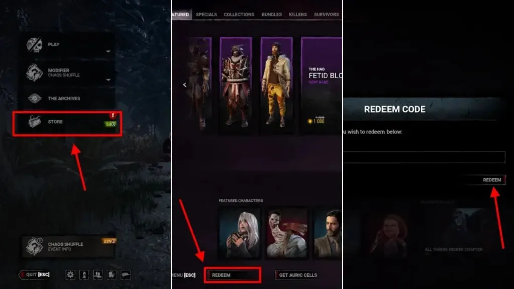 How to redeem codes in Dead by Daylight (DBD)