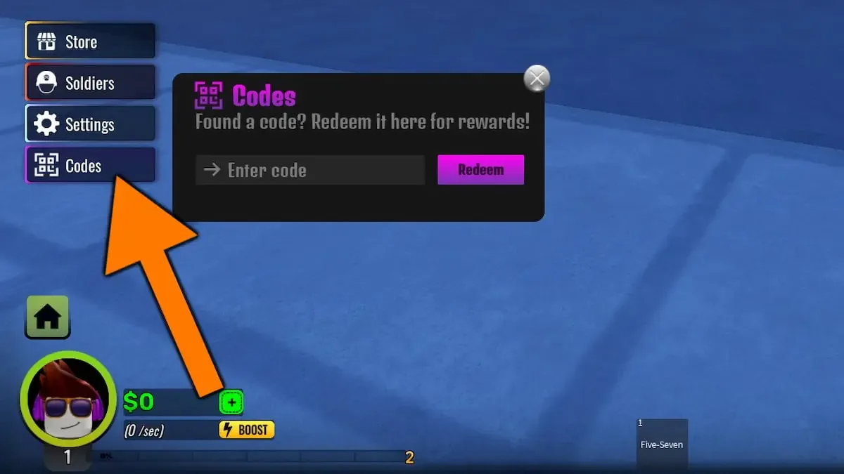 How to redeem codes in Defend your base from zombies