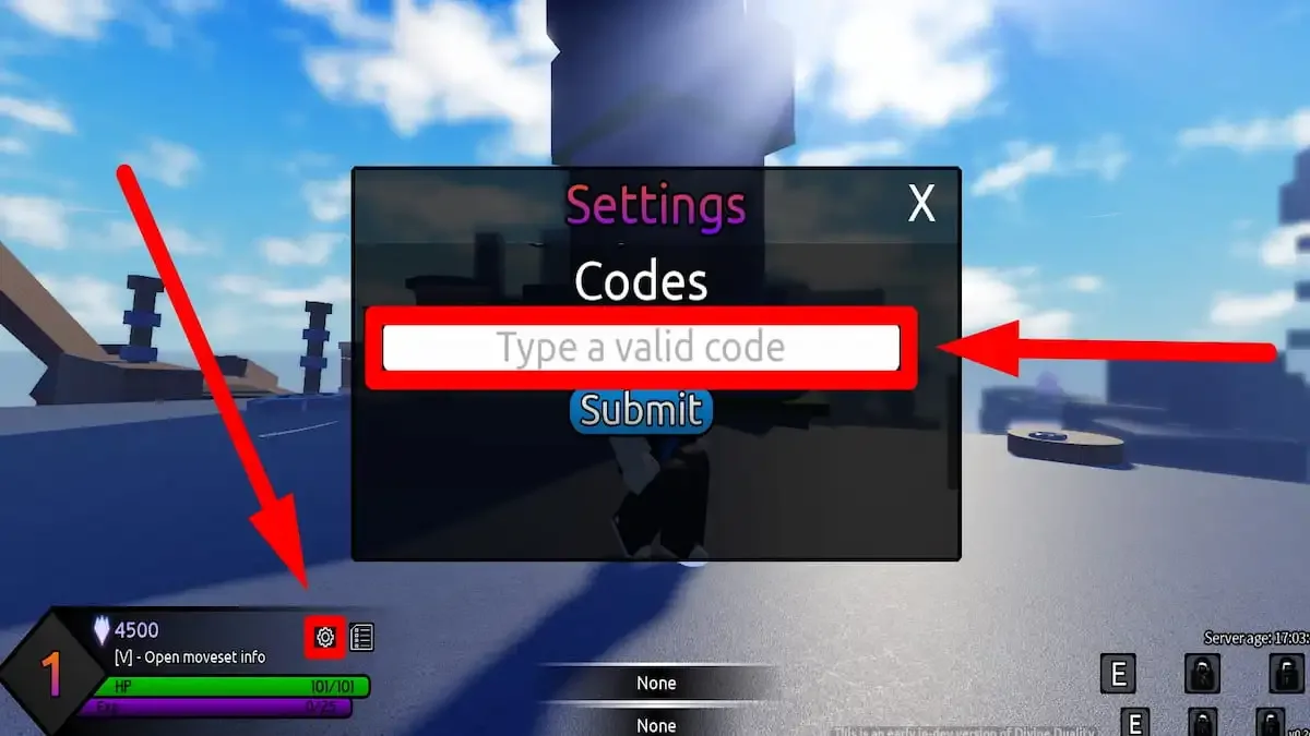 How to redeem codes in Divine Duality Elemental