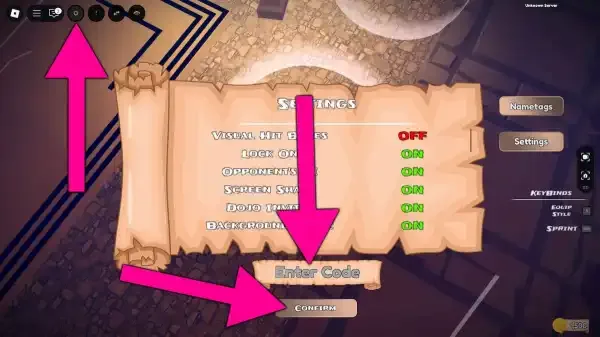 How to redeem codes in Dojo X