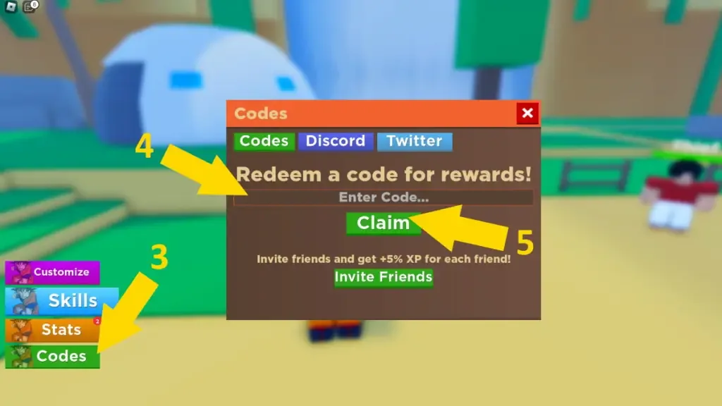 How to redeem codes in Dragon Soul | Anime MMO
