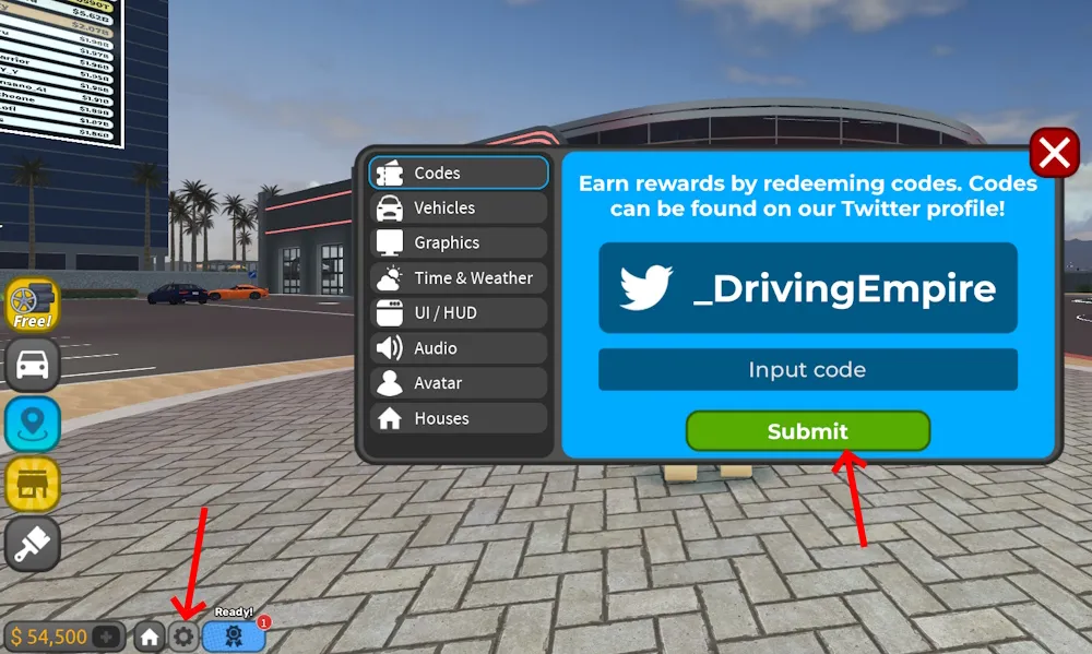 Driving Empire codes – Redeem Driving Empire Codes