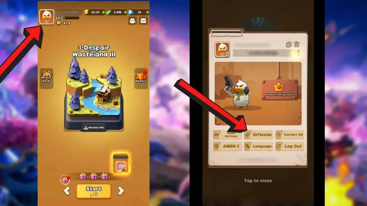 How to redeem codes in Duck Survival
