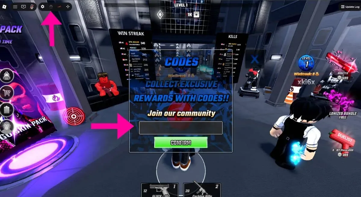 How to redeem codes in DUELIST