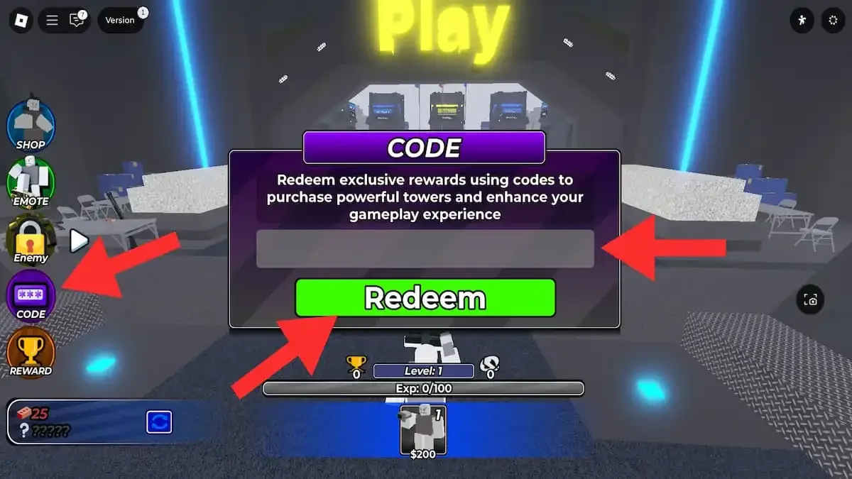 How to redeem codes in Dummy Defense