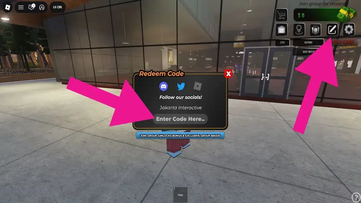How to redeem codes in Eagle Nation