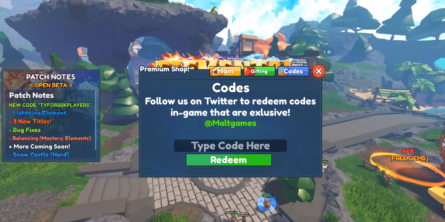 Roblox Elemental Dungeons Codes (2)