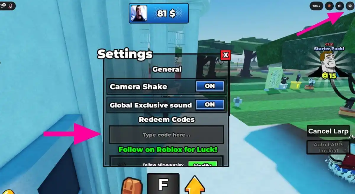 How to Redeem Codes in Excuse me sir