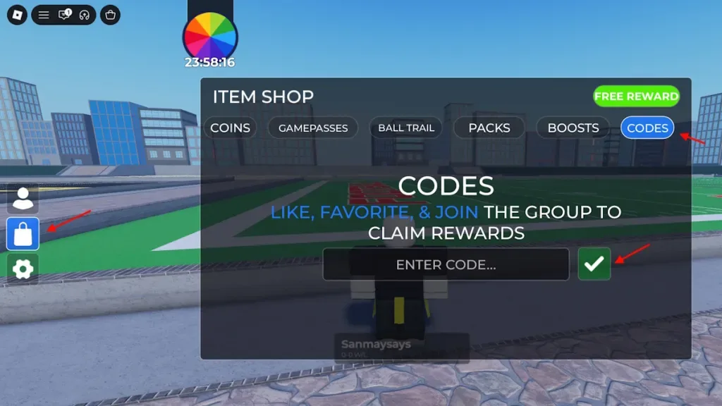 How to redeem codes in Flag Football