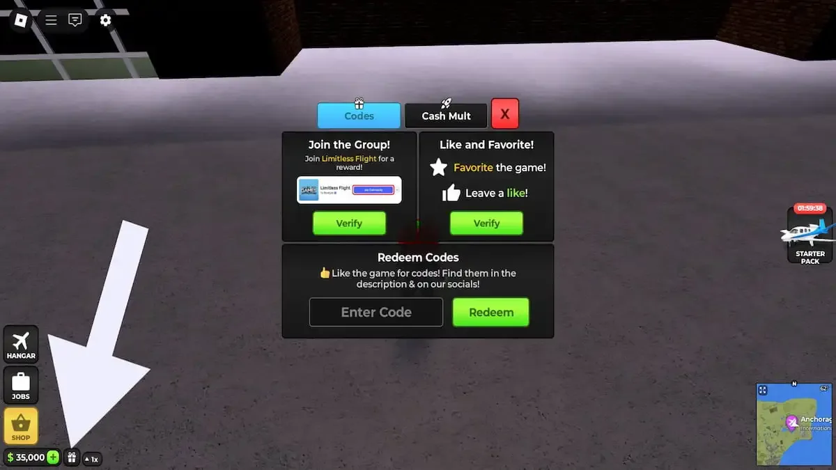How to redeem codes in Flight World