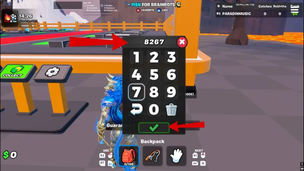 How to redeem codes in Fortnite Fish for Brainrots