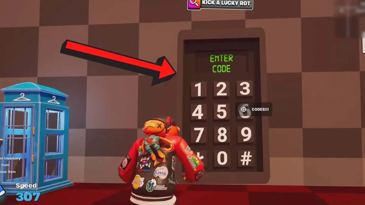 How to redeem codes in Fortnite Kick a Lucky Rot