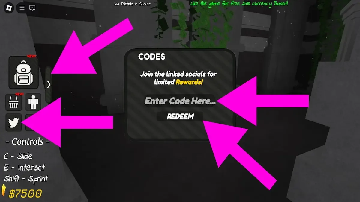 How to redeem codes in Greed