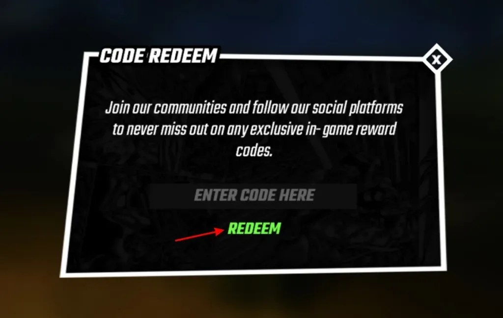 How to redeem codes in is Unbreakable
