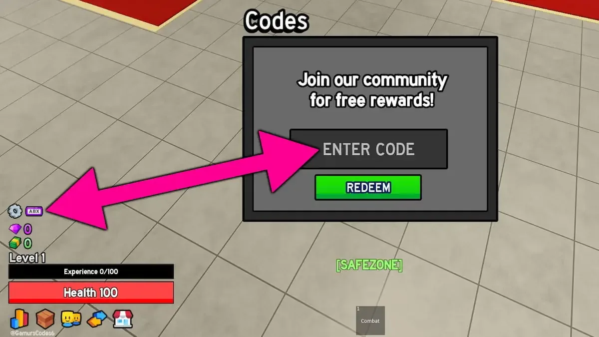 How to redeem codes in Jood Piece