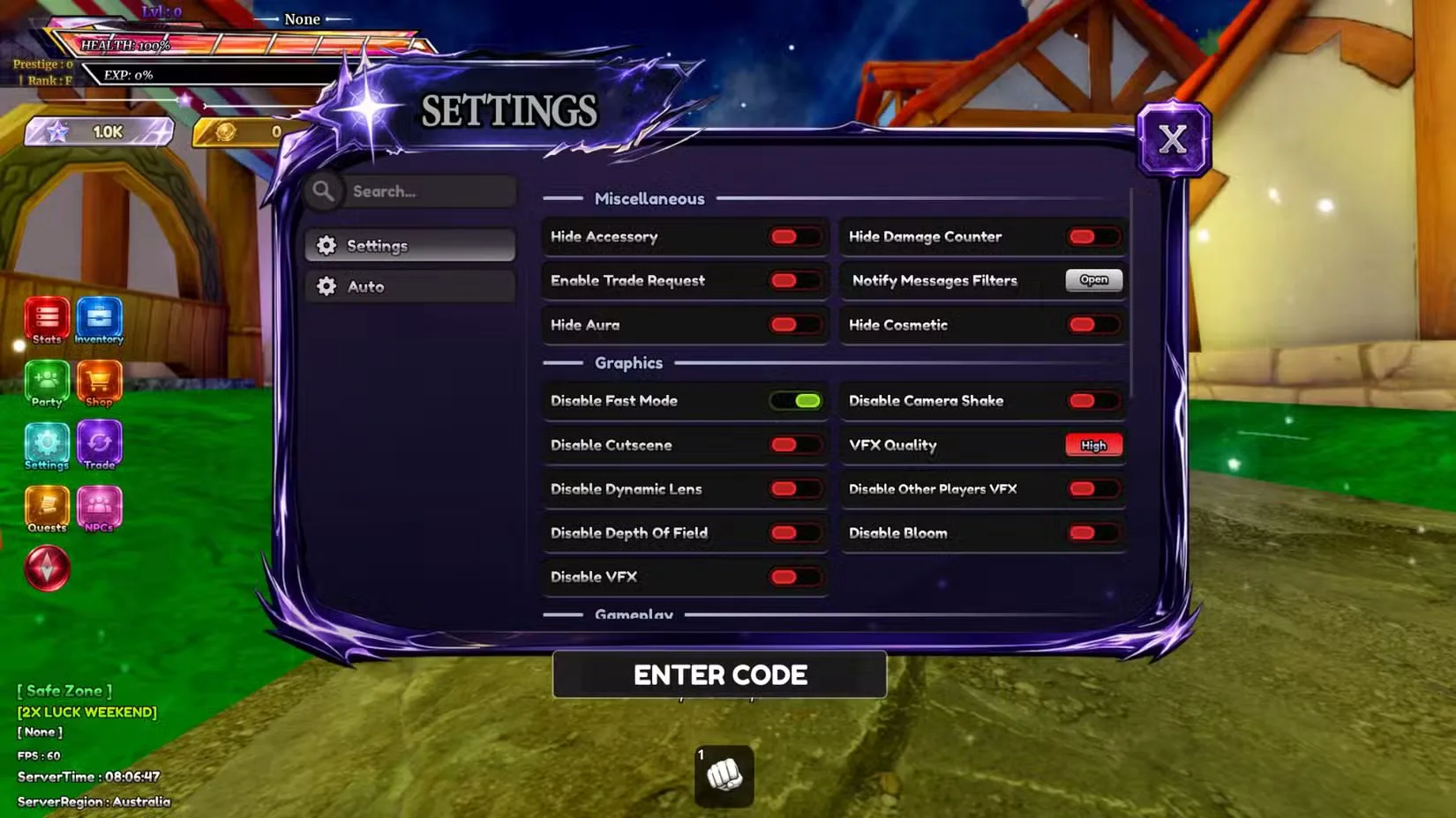 How to redeem codes in Legacy Piece