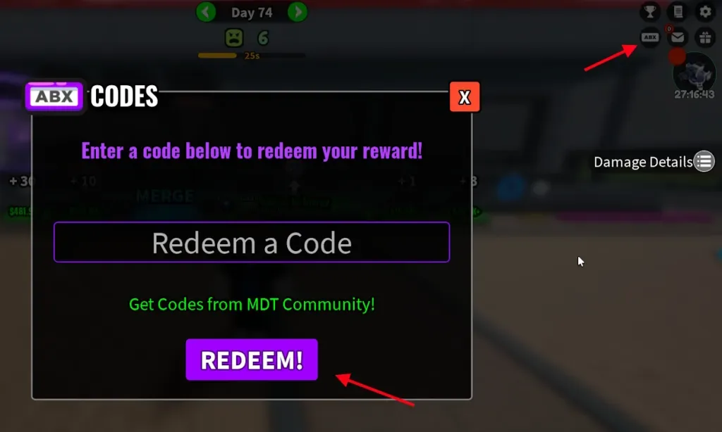 How to redeem codes in Merge Tower Defense