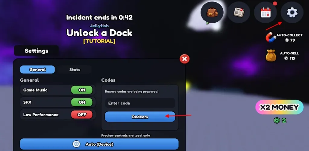 How to redeem codes in Mine a Planet