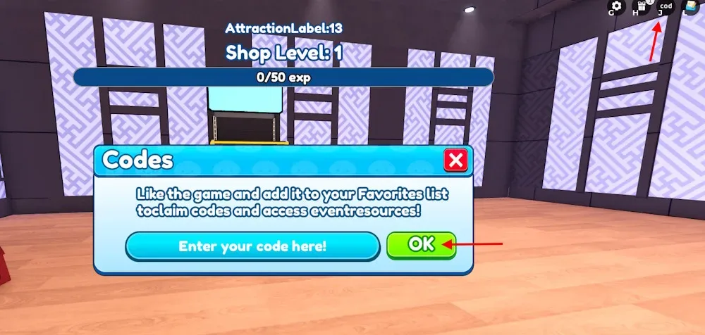 How to redeem codes in My Squishy Box Store