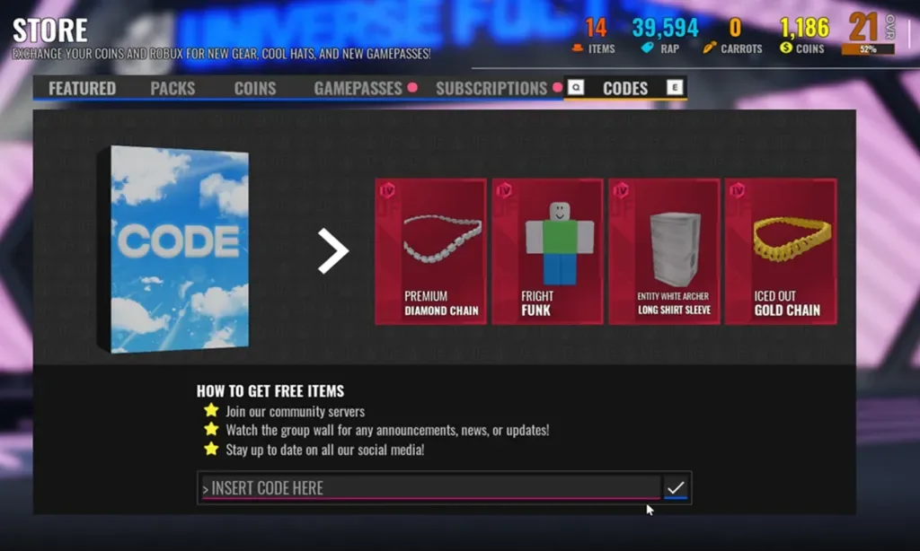 How to redeem codes in NFL Universe Football