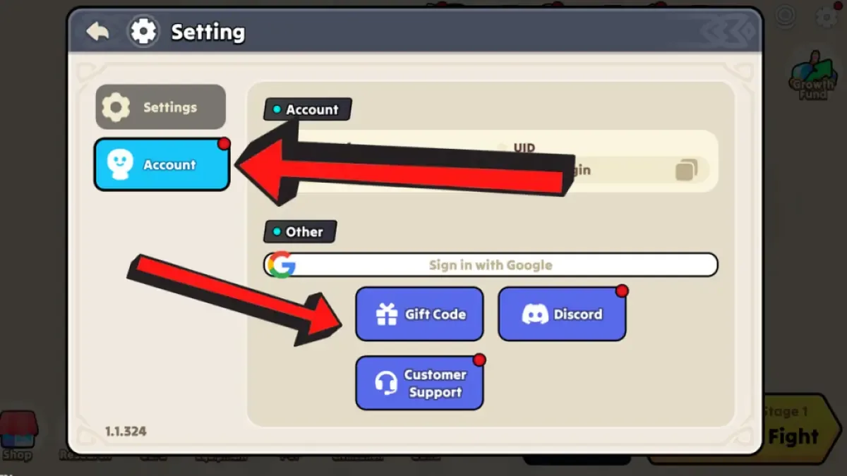 How to redeem codes in Nightfall Kingdom Frontier TD