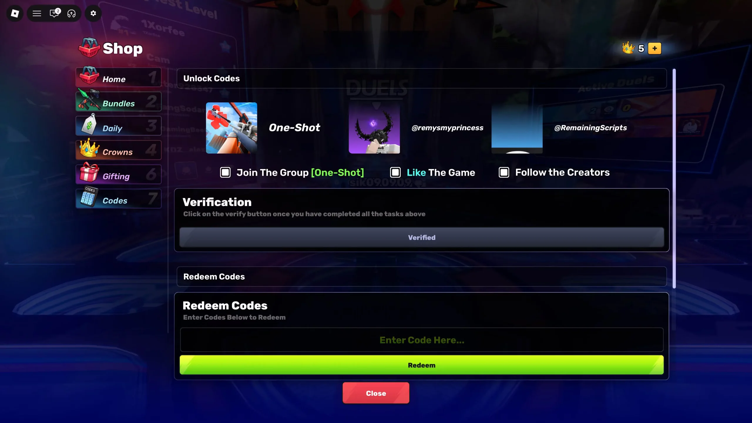 How to redeem codes in Overkill